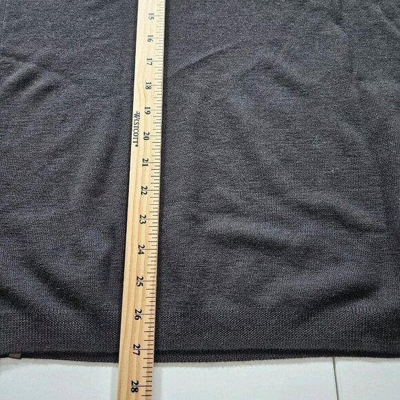 Calvin Klein Sweater Men L Gray Black Crewneck LS Italian Yarn Wool Blend Casual - Picture 8 of 15